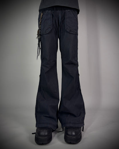 GOA Faded Black Flared Pants