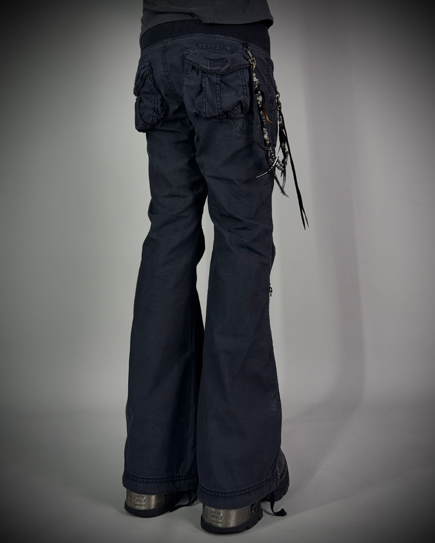 GOA Faded Black Flared Pants