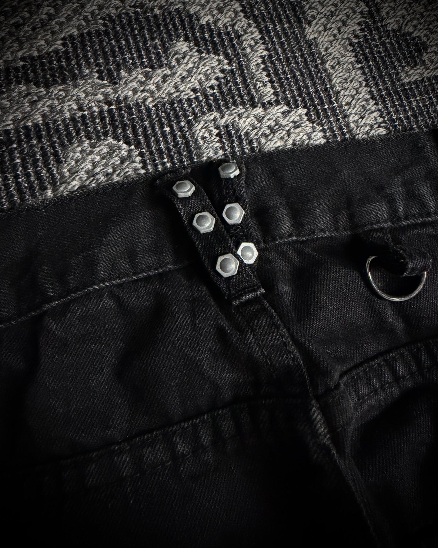 Semantic Design Detachable Fur Pouch Bootcut Denim