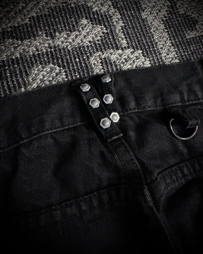 Semantic Design Detachable Fur Pouch Bootcut Denim