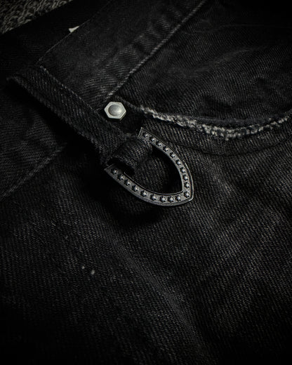 Semantic Design Detachable Fur Pouch Bootcut Denim