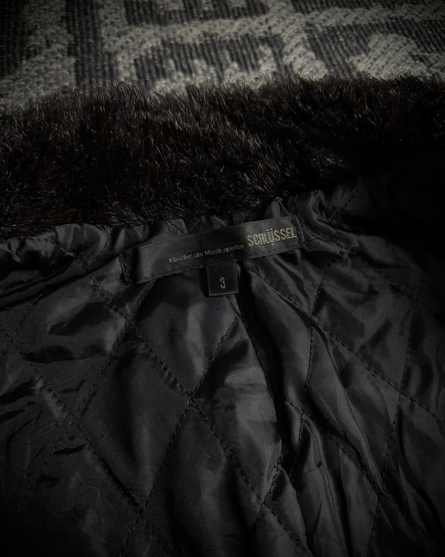 Schlussel Glossy Black Zip-Off Hem Jacket