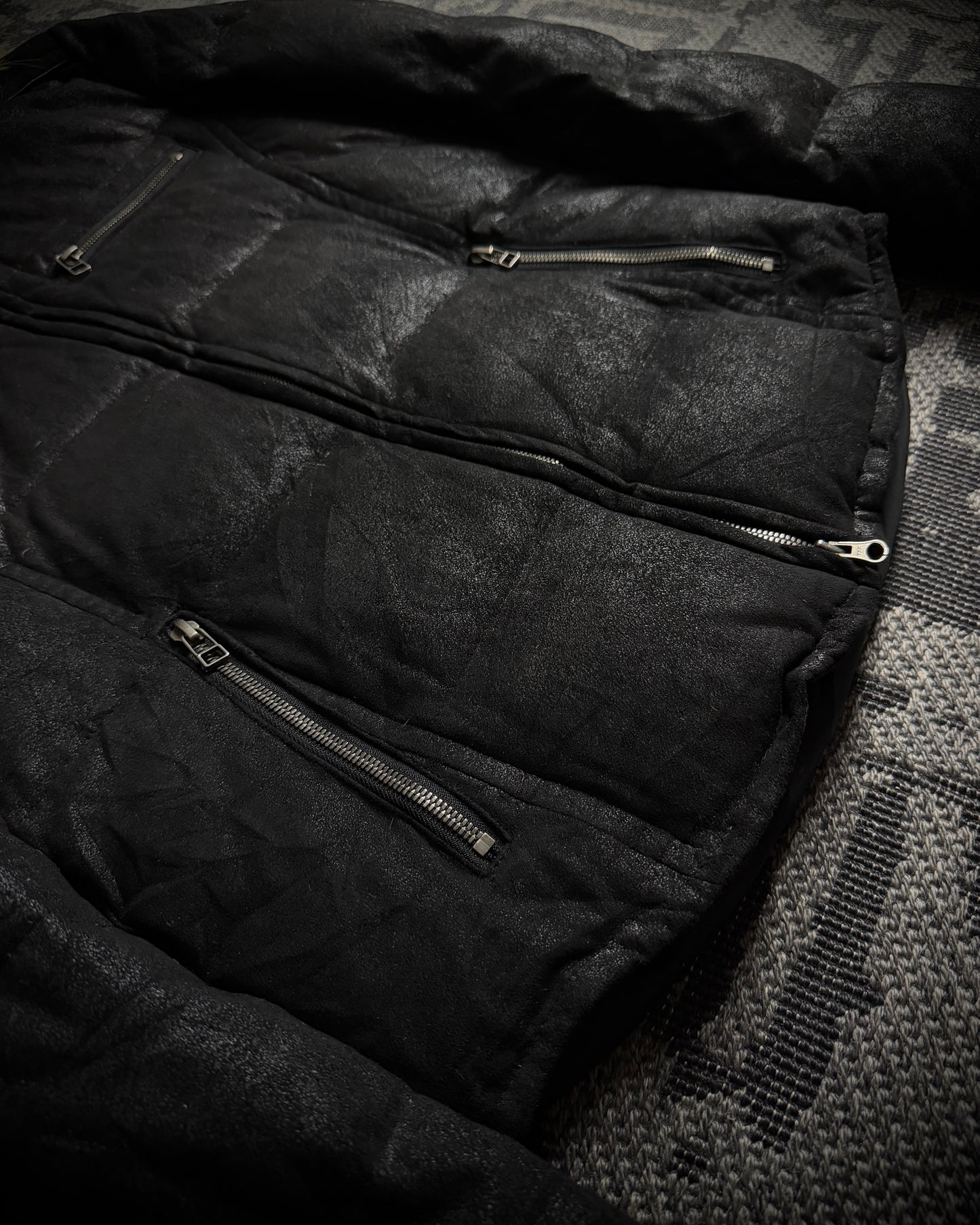 5351 POUR LES HOMMES Raccoon Fur Coated Down Jacket