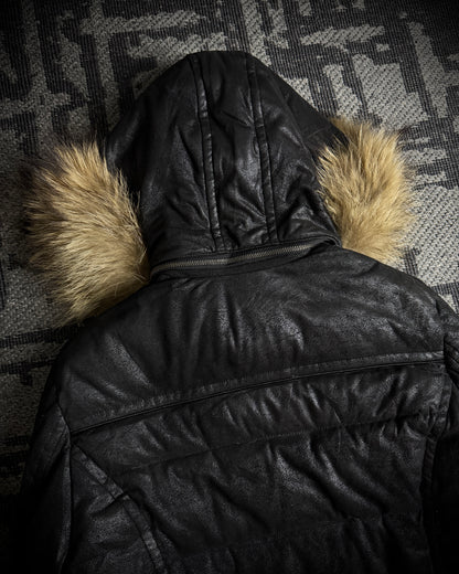 5351 POUR LES HOMMES Raccoon Fur Coated Down Jacket