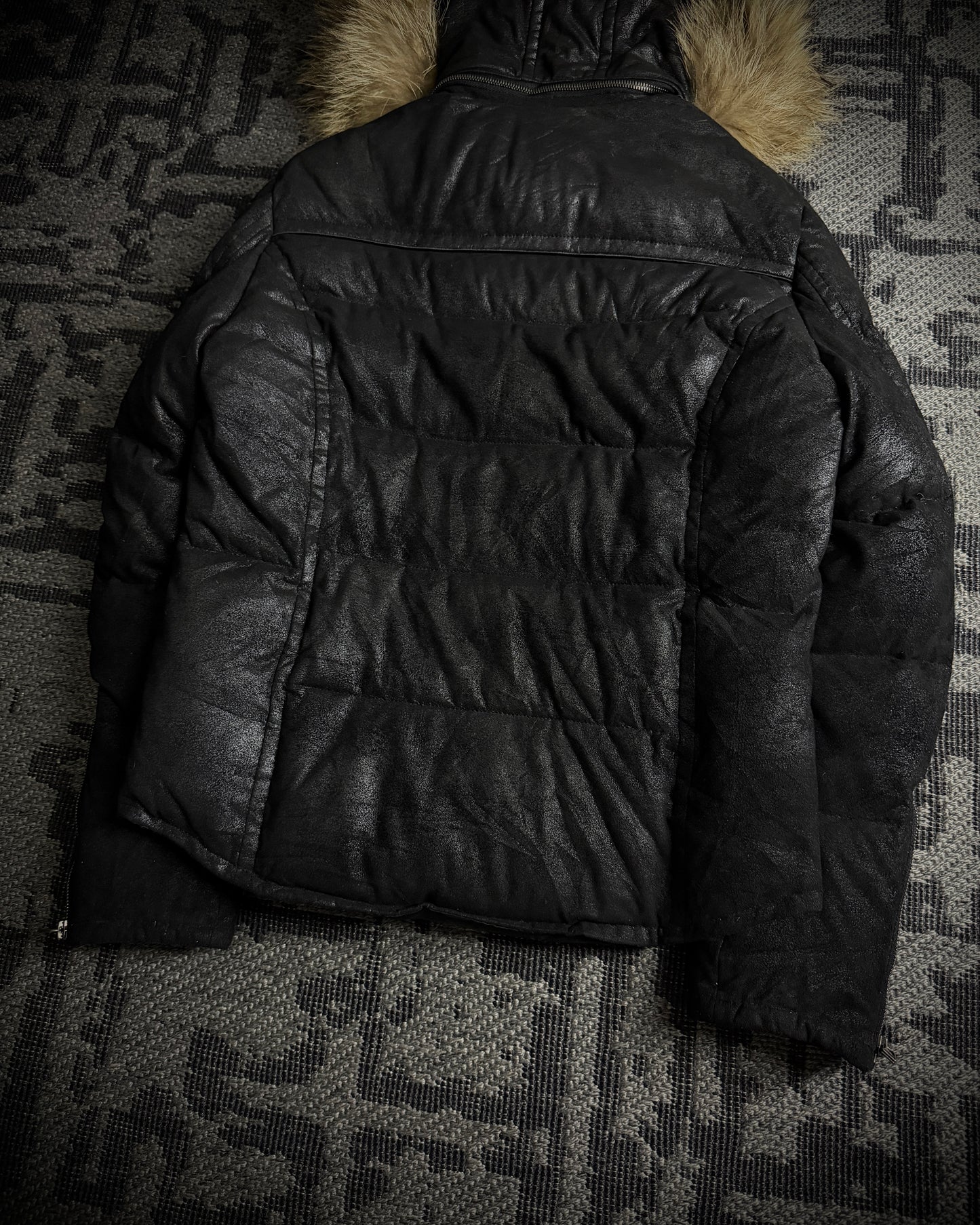5351 POUR LES HOMMES Raccoon Fur Coated Down Jacket
