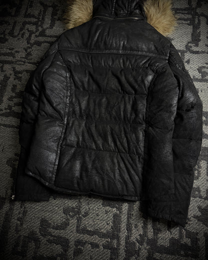 5351 POUR LES HOMMES Raccoon Fur Coated Down Jacket