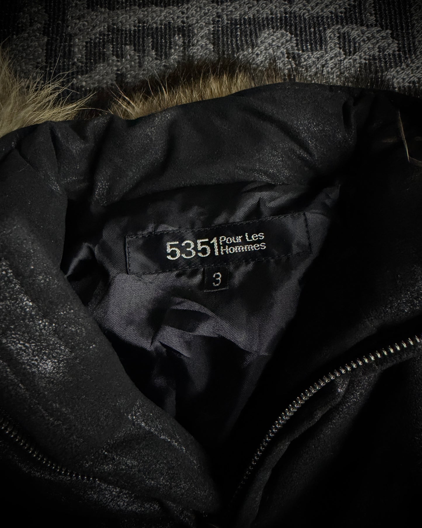 5351 POUR LES HOMMES Raccoon Fur Coated Down Jacket