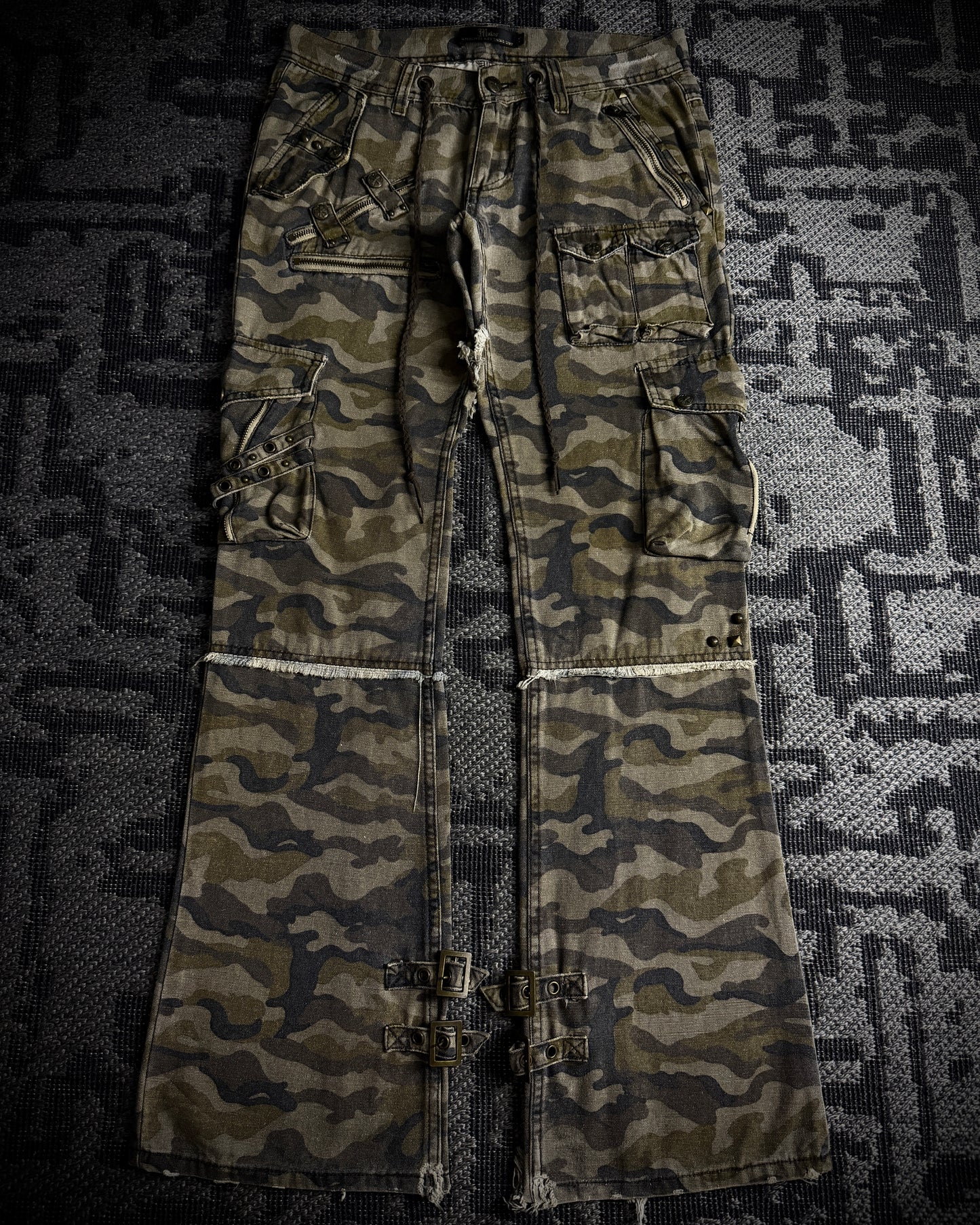 Midas Olive Camo Utility Cargo Pants