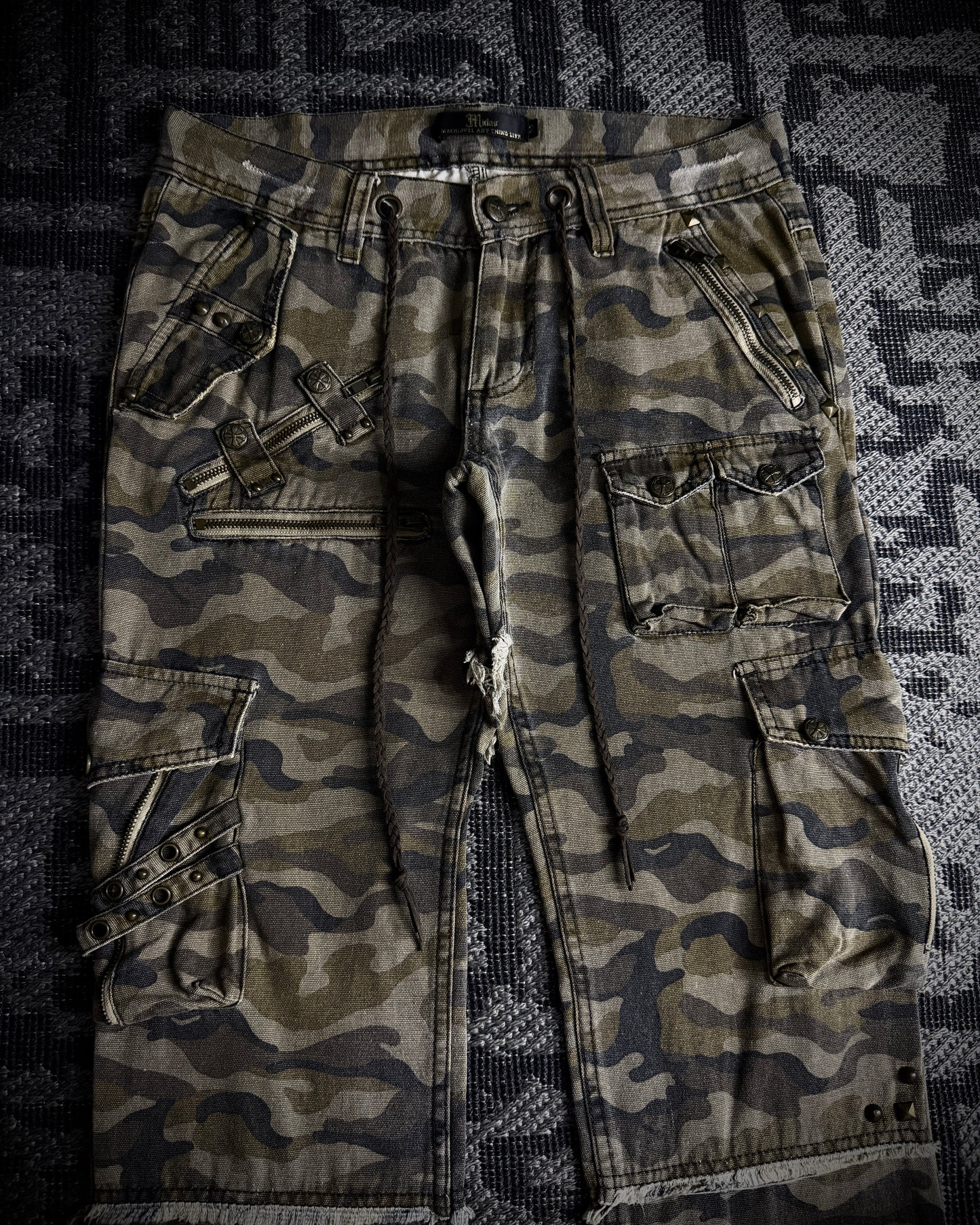 Midas Olive Camo Utility Cargo Pants