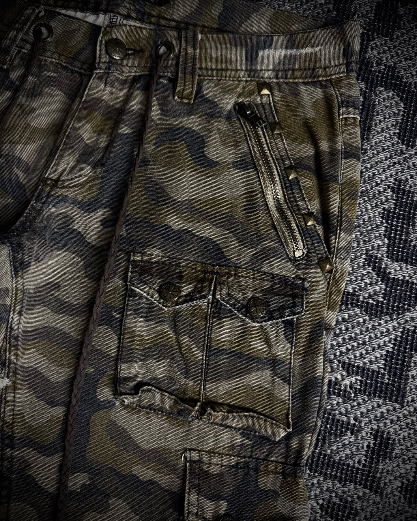 Midas Olive Camo Utility Cargo Pants