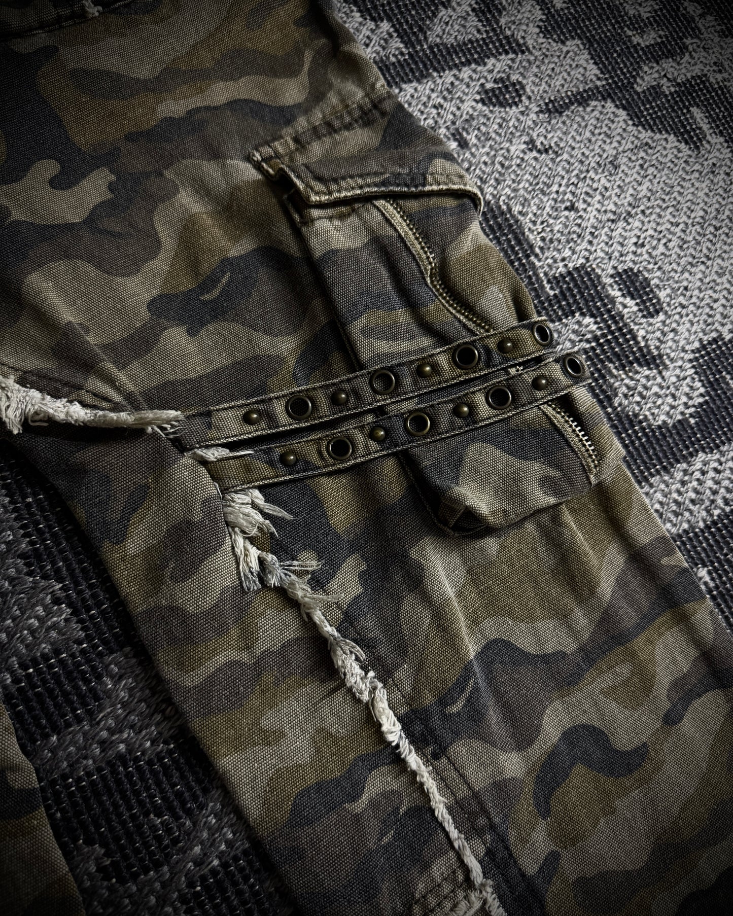 Midas Olive Camo Utility Cargo Pants