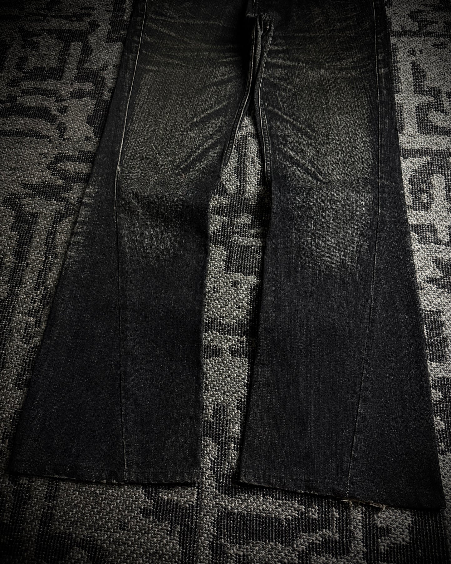 Tornado Mart Whiskered Spiral Boot Cut Jeans