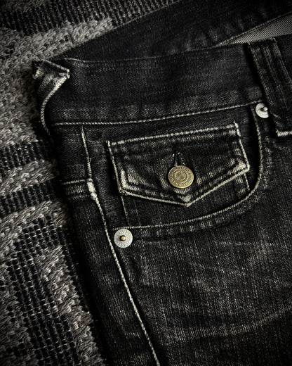 Tornado Mart Whiskered Spiral Boot Cut Jeans