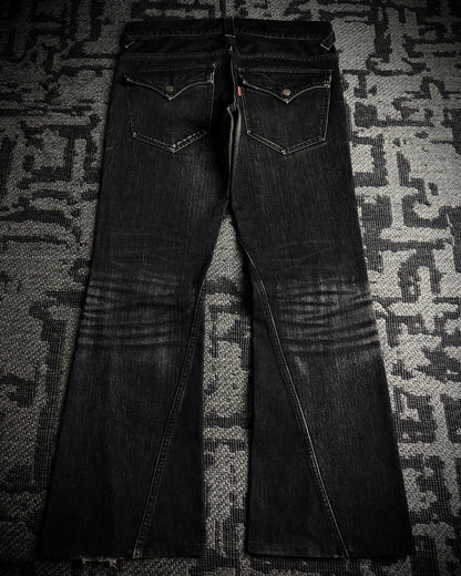 Tornado Mart Whiskered Spiral Boot Cut Jeans