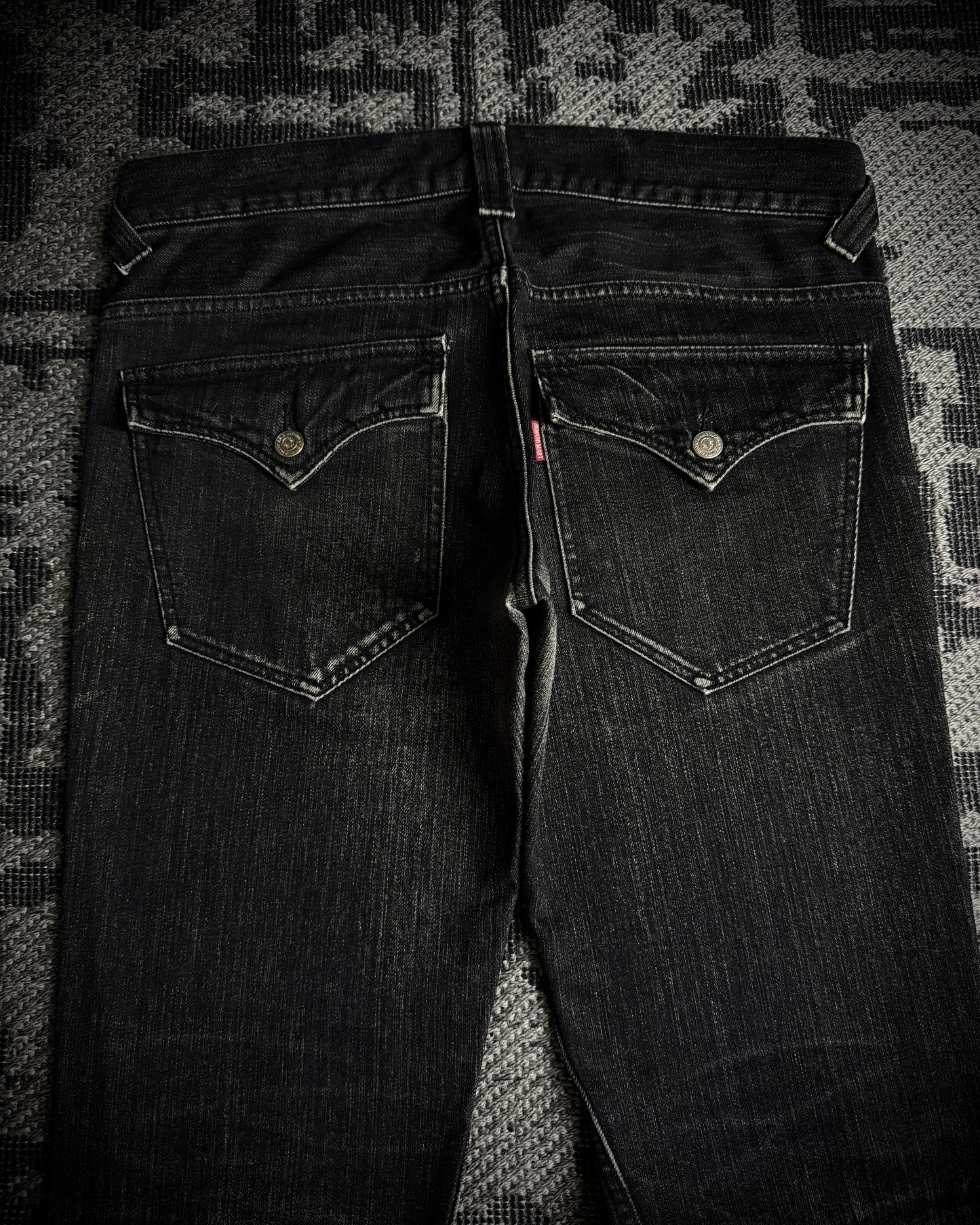 Tornado Mart Whiskered Spiral Boot Cut Jeans