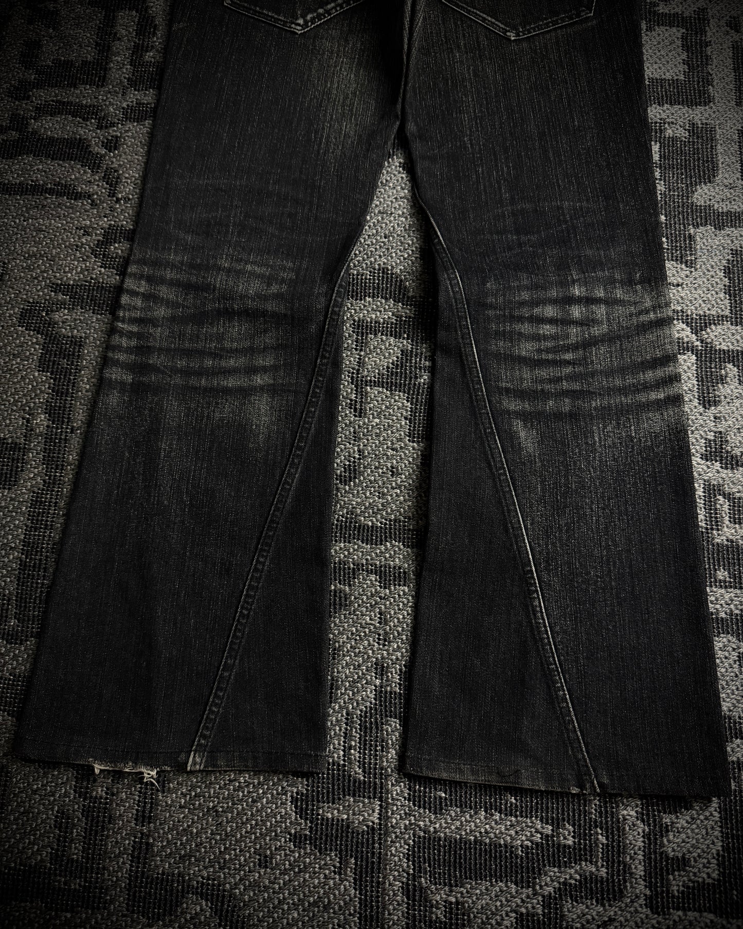 Tornado Mart Whiskered Spiral Boot Cut Jeans