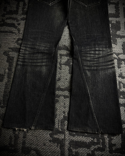 Tornado Mart Whiskered Spiral Boot Cut Jeans