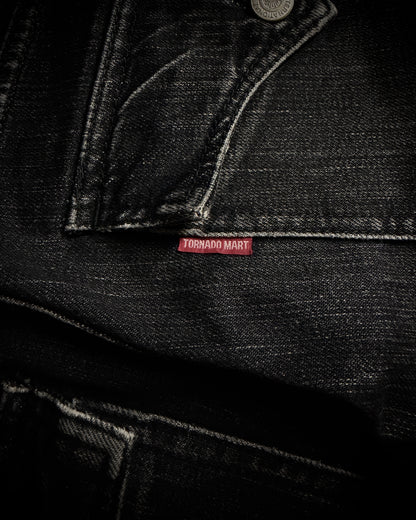 Tornado Mart Whiskered Spiral Boot Cut Jeans