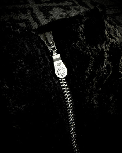 Tornado Mart Python Pattern Short Pile Jacket