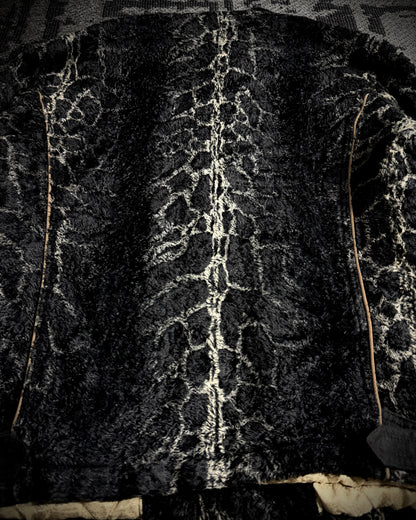 Tornado Mart Python Pattern Short Pile Jacket