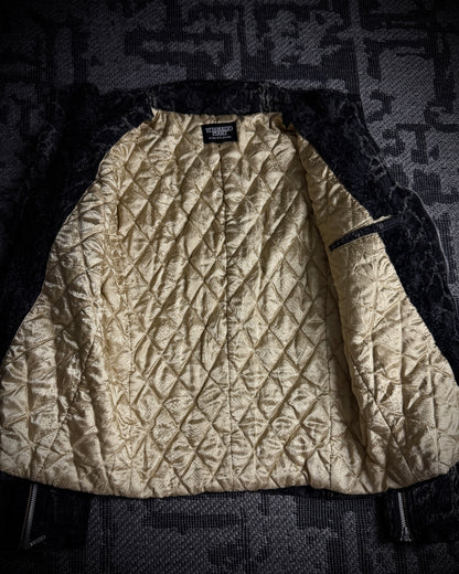 Tornado Mart Python Pattern Short Pile Jacket