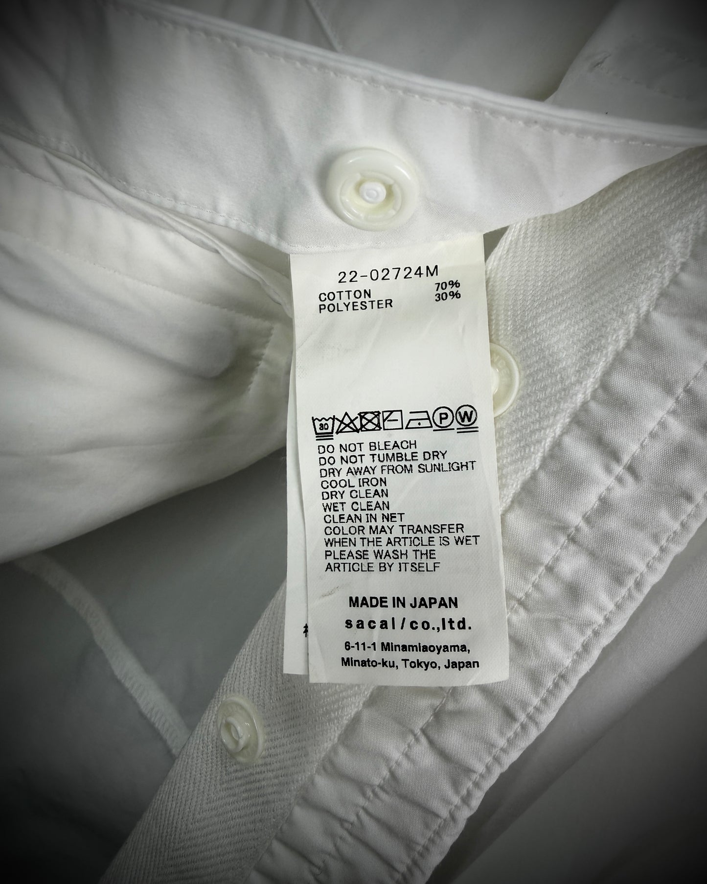 Sacai 22SS Cotton Weather Shirt
