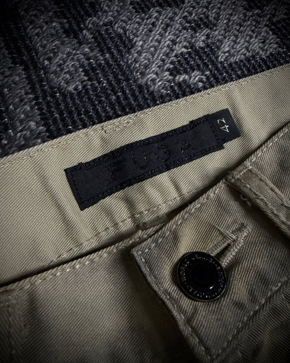 FUGA Washed Sand Heavy Stitch Distressed Bootcut