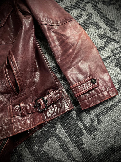 A.S.M Buffalo Leather Raccoon Fur Jacket
