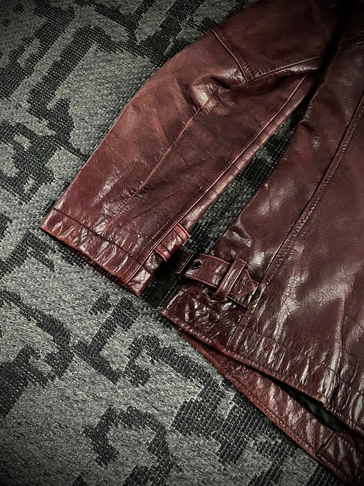 A.S.M Buffalo Leather Raccoon Fur Jacket