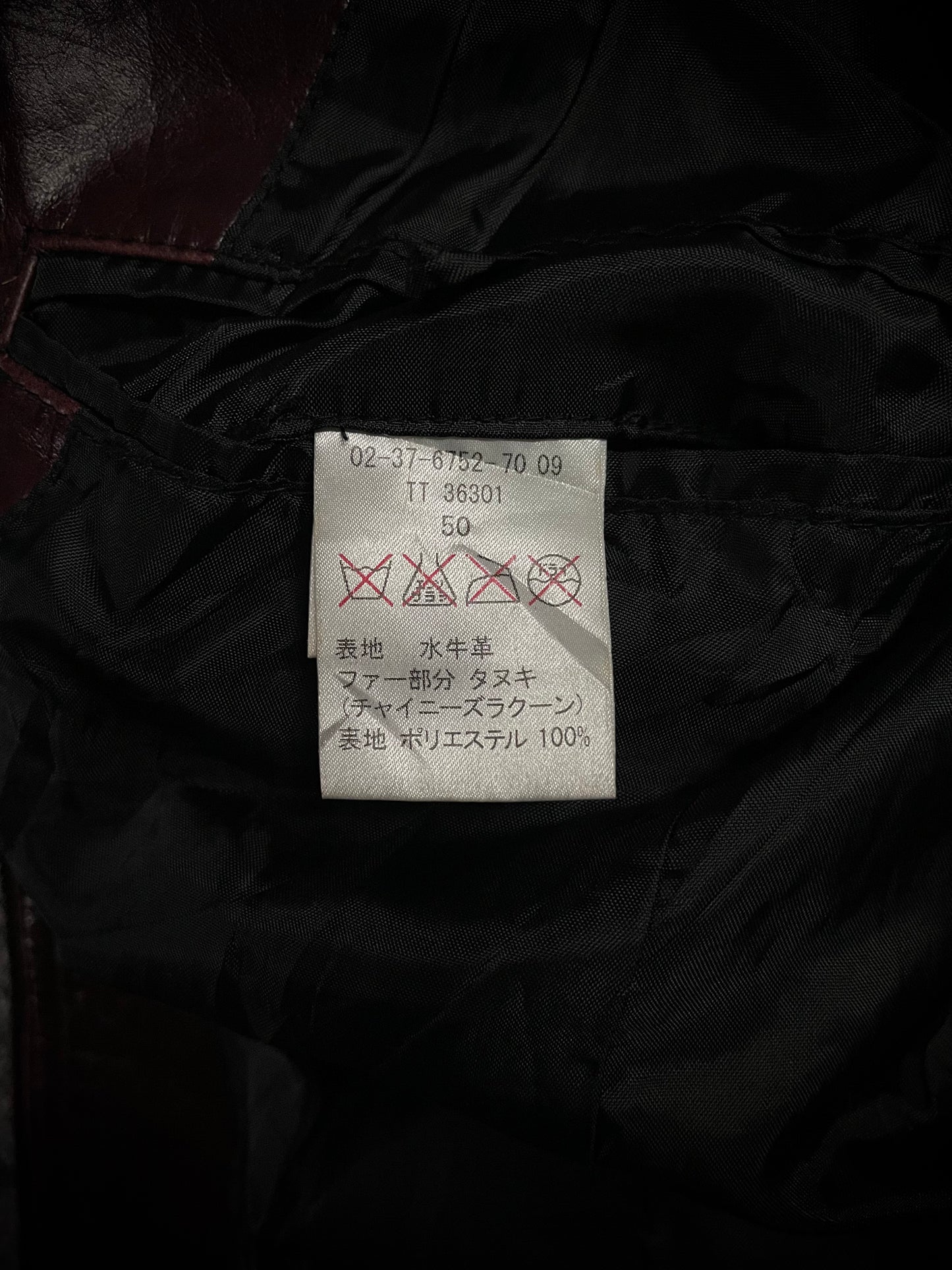 A.S.M Buffalo Leather Raccoon Fur Jacket