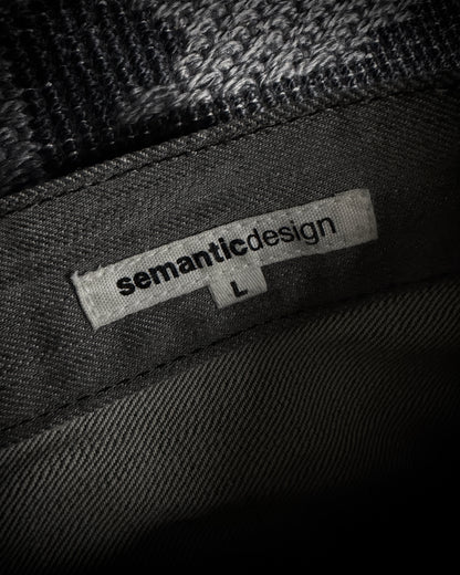 Semantic Design Snakeskin Black Whiskered Smoke Gray Flared Jeans