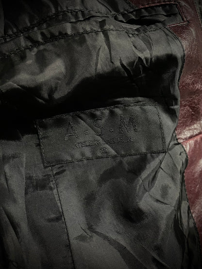 A.S.M Buffalo Leather Raccoon Fur Jacket