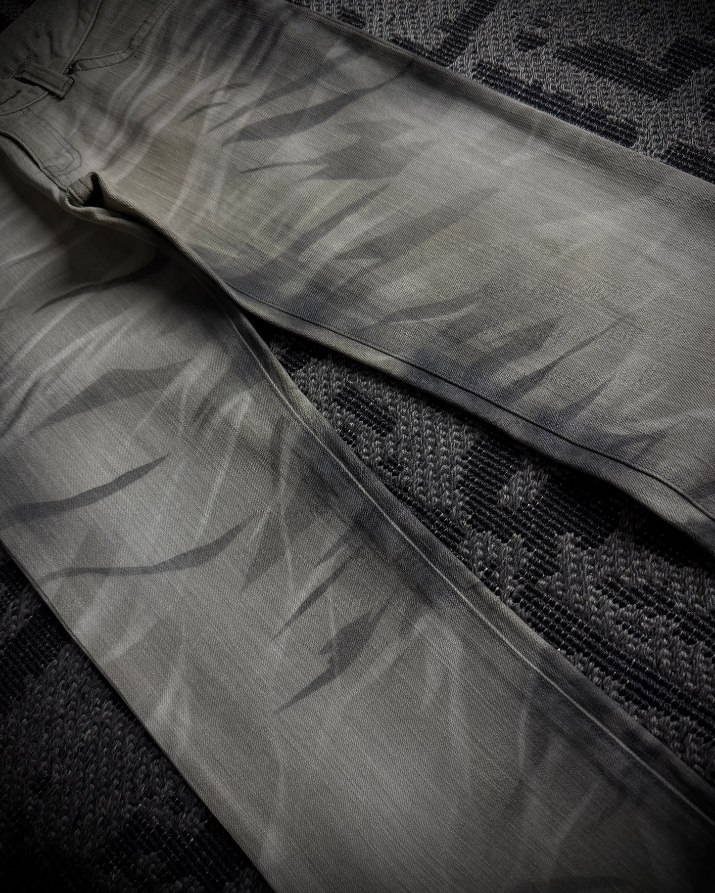 Tornado Mart Whiskered Black Gray Boot Cut Jeans