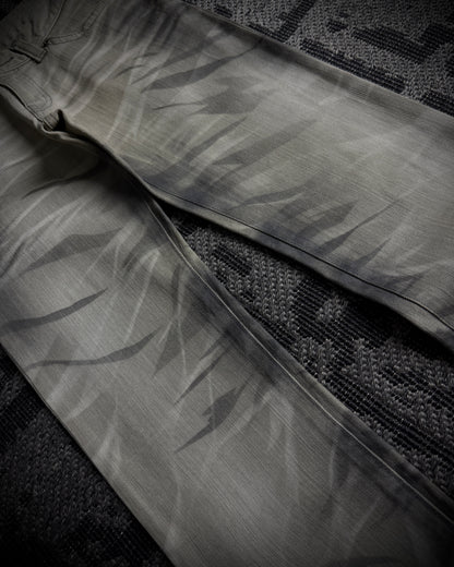 Tornado Mart Whiskered Black Gray Boot Cut Jeans