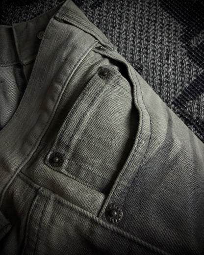 Tornado Mart Whiskered Black Gray Boot Cut Jeans