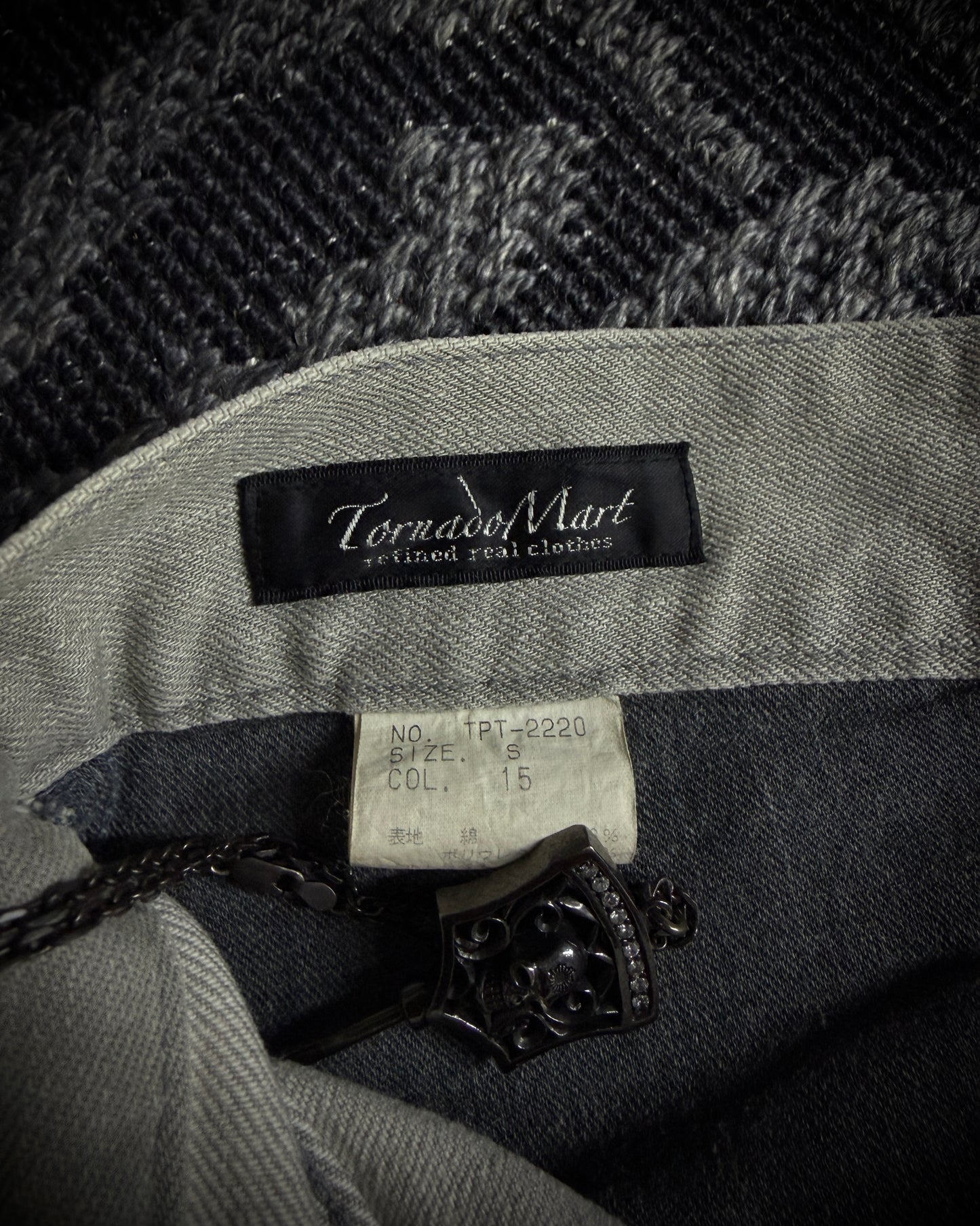 Tornado Mart Whiskered Black Gray Boot Cut Jeans