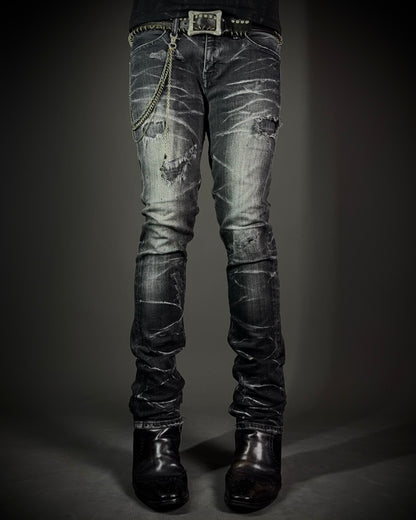 CIVARIZE Whiskered Distressed Skinny Jeans