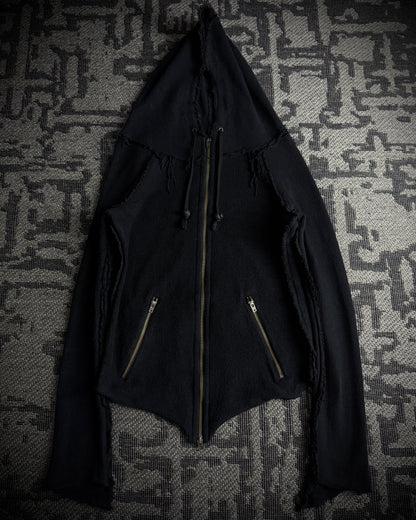 LGB Asymmetrical Raw Zip Hoodie