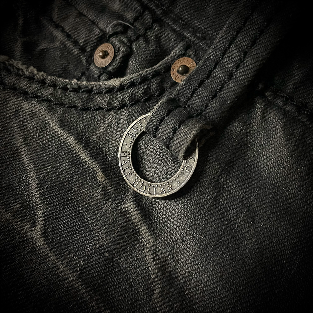 Buffalo Bobs Claw Mark J-cut Black Flared Jeans Size2