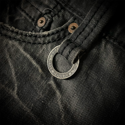 Buffalo Bobs Claw Mark J-cut Black Flared Jeans Size2