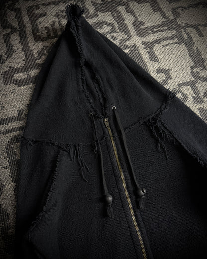 LGB Asymmetrical Raw Zip Hoodie