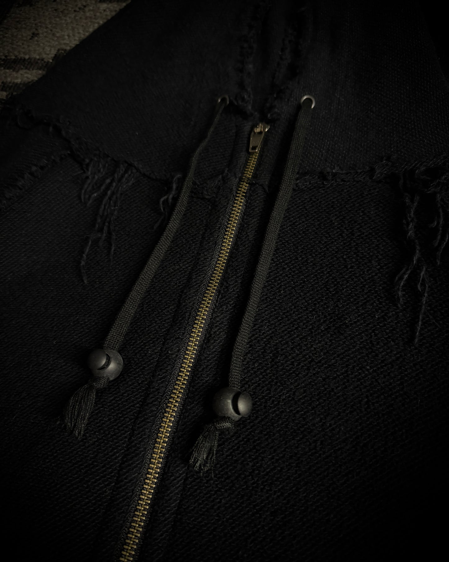 LGB Asymmetrical Raw Zip Hoodie