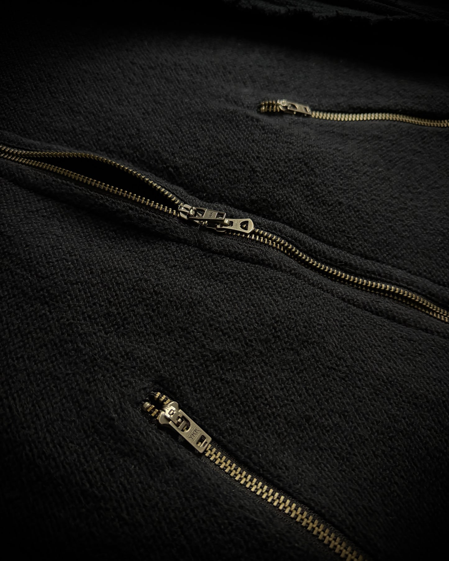 LGB Asymmetrical Raw Zip Hoodie