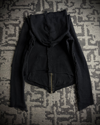 LGB Asymmetrical Raw Zip Hoodie