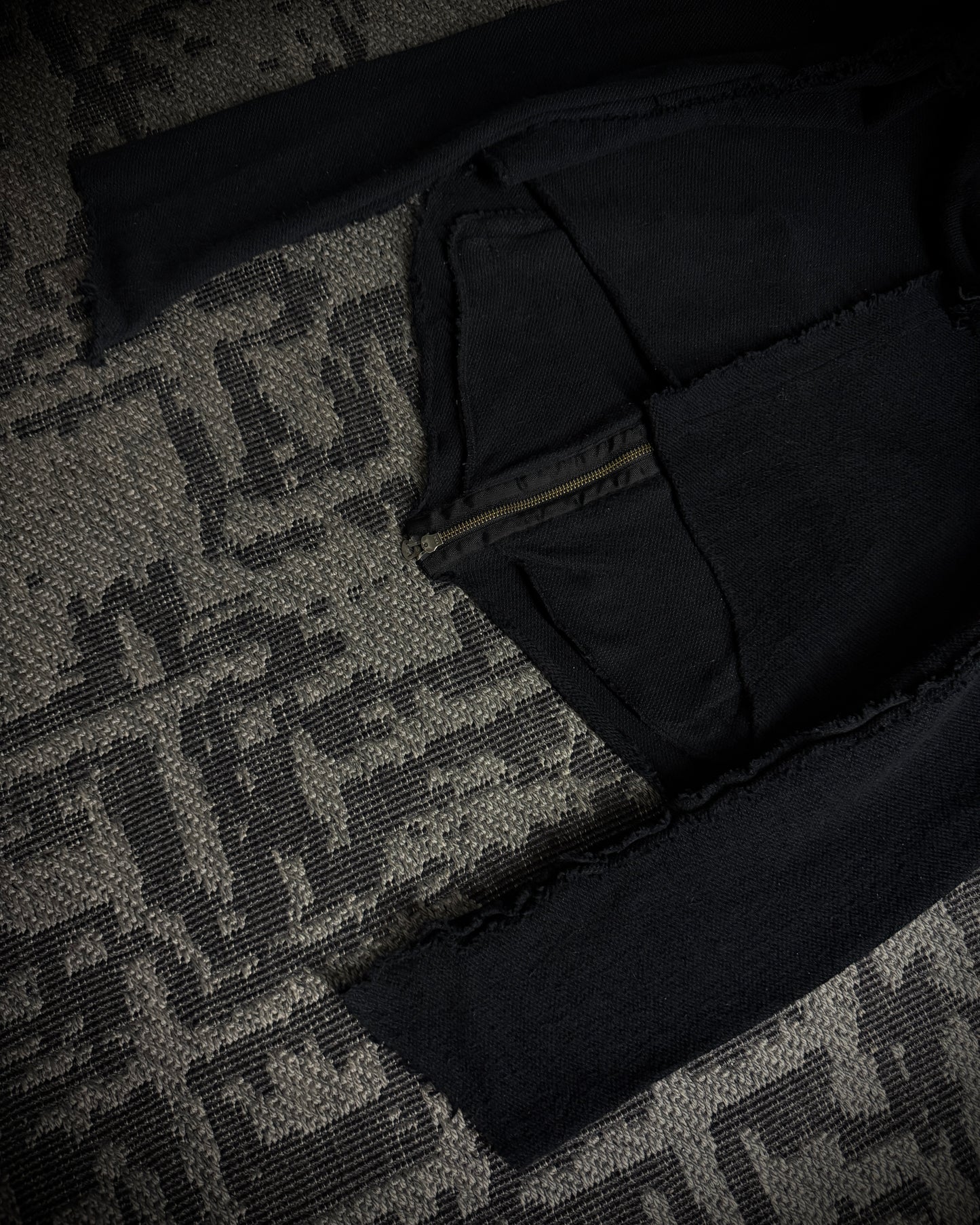 LGB Asymmetrical Raw Zip Hoodie