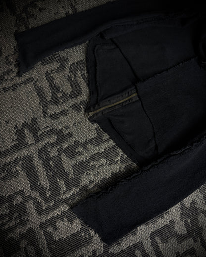 LGB Asymmetrical Raw Zip Hoodie