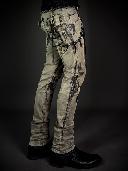 Share Spirit Painted Buckle Pants