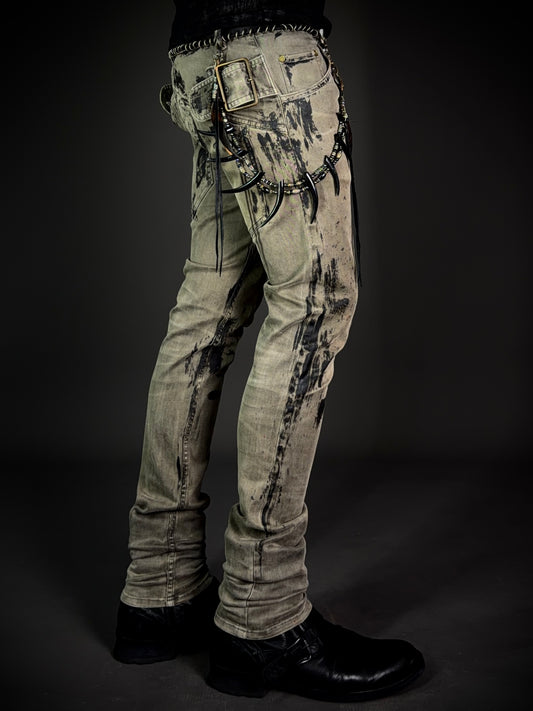 Share Spirit Painted Buckle Pants