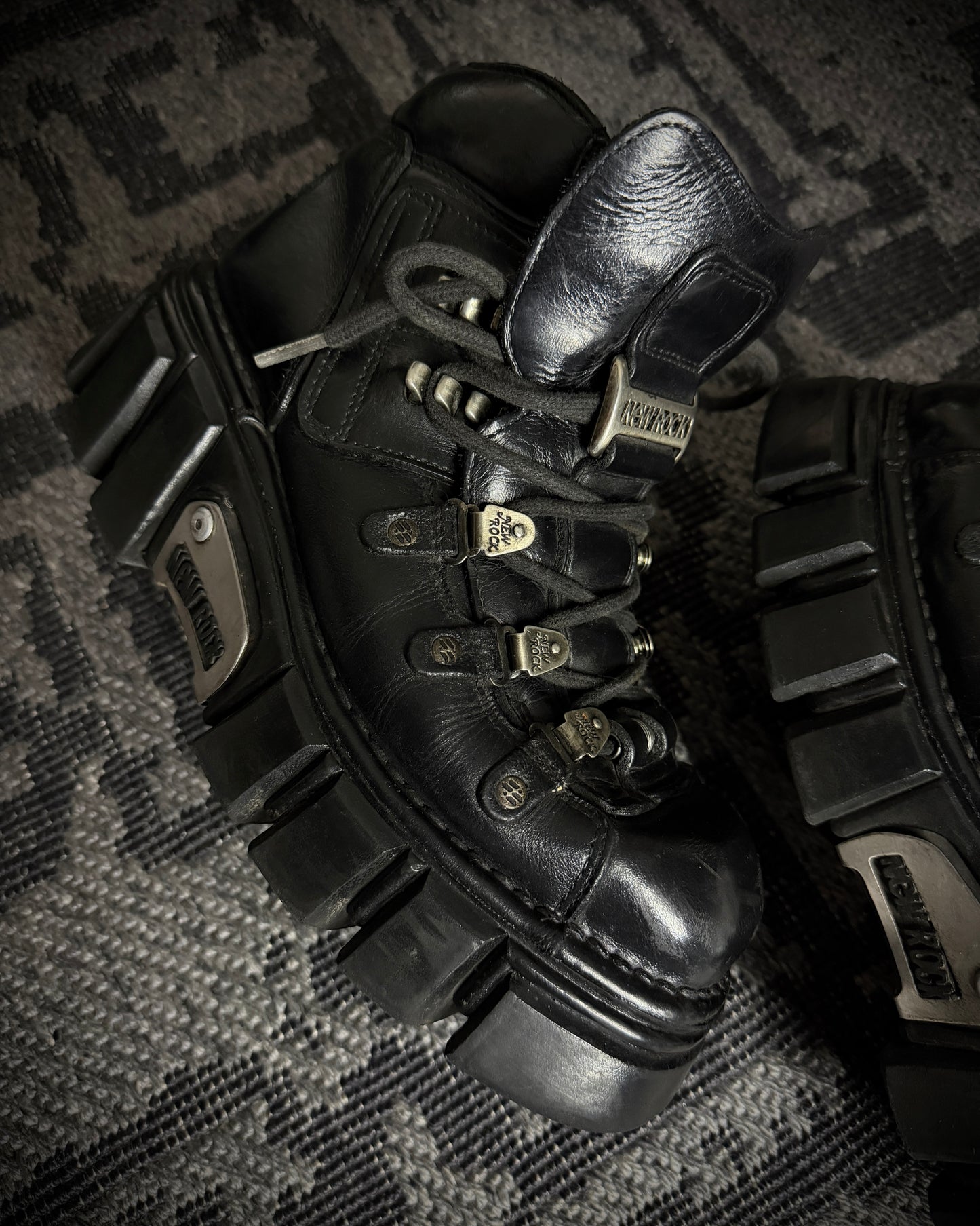 Vintage New Rock Anatomical Platform Ankle Boots