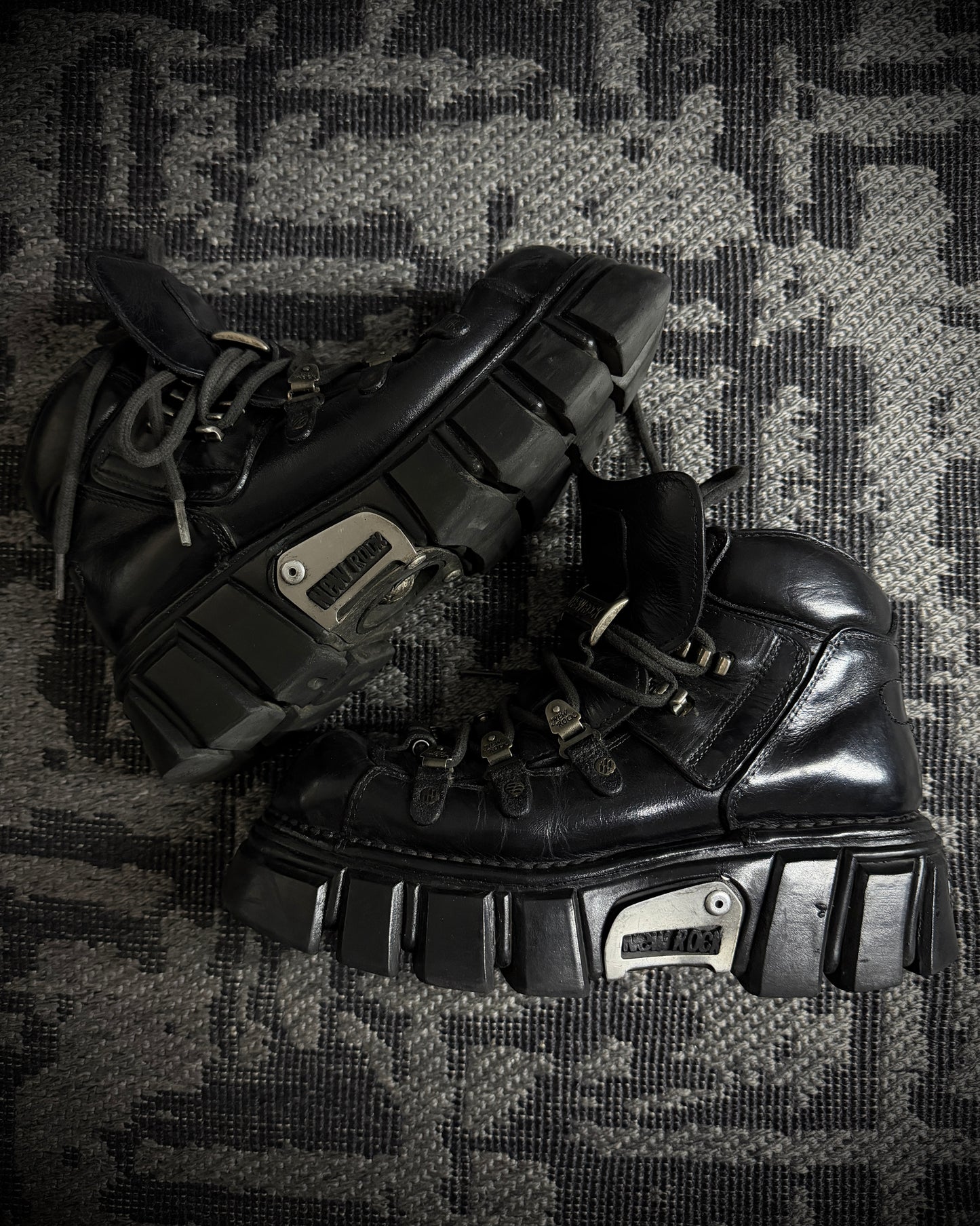 Vintage New Rock Anatomical Platform Ankle Boots